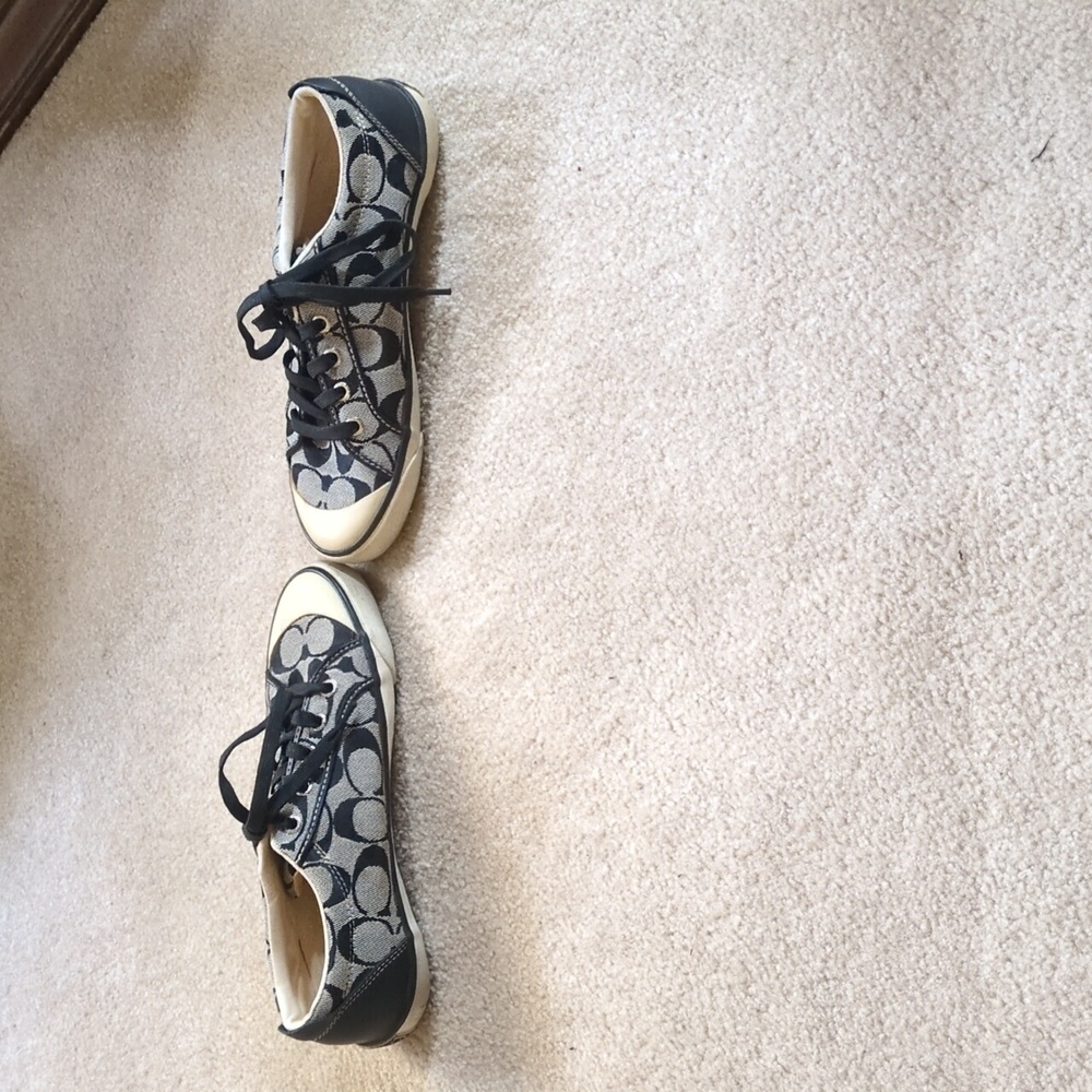 Coach Shoes, Size 7. Worn A Few Times. Canvas, Leather & Rubber. - Picture 4 of 7
